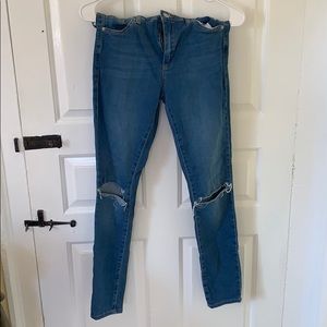 Distressed topshop jeans